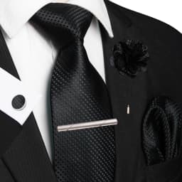 Brown Yellow Plaid Ties For Men Luxury 8cm Silk Tie Pin Pocket Square Cufflinks Tie Clip Set Business Party Wedding Accessories