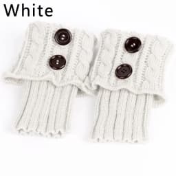 Button Cable Knit Wool Ankle Leg Warmers Women Short Foot Covers Cozy Winter Boot Socks Toppers Autumn Knitted Accessories