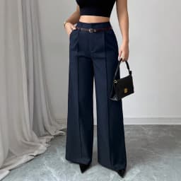 CPSYMYM Pants Summer Korean Comfortable Plain Full Length Wide Leg Vacation Pants For Women