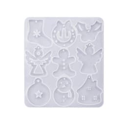 Christmas Elk Shaped Silicone Mold DIY Epoxy Resin Mold Deer Elk Mold Christmas Tree Pendant Decoration Snowflake Elk Mould