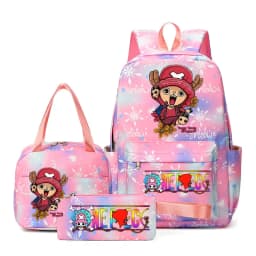One Piece Backpacks Women Men Capacity School Bag Rucksack Printe Backbag Travel Daypack Male Backpack Mochila 3pcs