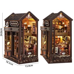 DIY Book Nook Kit Wooden Mini Dollhouse 3D Puzzl Model Building Handmade Bookshelf Insert Home Decor For Xmas Birthday Gifts