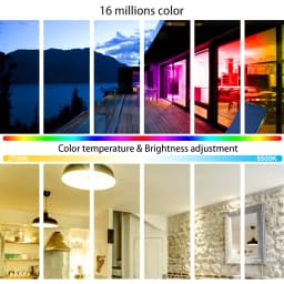 LED Smart Bulb E27 100-240V Color Changing LED Bulb with Music Synchronization WiFi and BLE 5.0 Dimmable RGB Smart Home Lighting