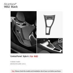 Betterhumz For BMW 3 Series E90 E92 E93 Car Interior Trim Made of Alcantara Center Console Gear Shift Panel Cover Accessories