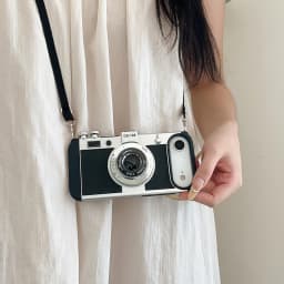 Camera Pattern Crossbody Lanyard Rope Phone Case For iPhone 18 17 16 15 14 13 12 11 Pro Max Soft Shockproof Silicone Cover Girls