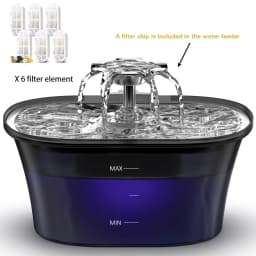 2.5L USB Pet Water Feeder Automatic Smart Drinker Water Auto Feeder Bowl Cat Dog Drinking Fountain Water Fountain(No 5V 1A Plug