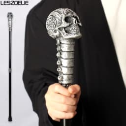 Luxury Resin Skull Head Handle Walking Stick Vintage Fashion Decorative Cane for Men And Women Metal Walking Stick