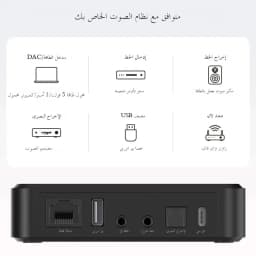 Arylic S10+ Wireless Music Streamer 3.5mm Jack Aux Bluetooth Audio Receiver for PC Audio Jack Adapter AUX Wireless for Multiroom