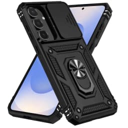 Stand Rotating Slide Camera Lens Military Grade Armor Case For Samsung S25 S24 S23 S22 S21 FE S20 Plus Note 20 Ultra M53 M33 A34