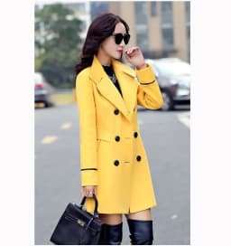 UHYTGF Blends Woolens Overcoat Female Coat Autumn Winter Coats And Jackets Women Loose size Coat Women's Wool Coat Long Tops 647
