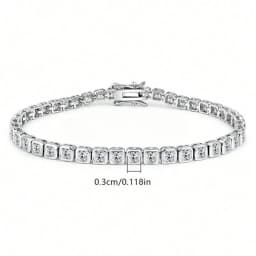 Handmade 14K Gold 3mm Lab Diamond Bangle Bracelet Engagement Wedding Bracelets for Women Bridal Trendy Party Jewelry
