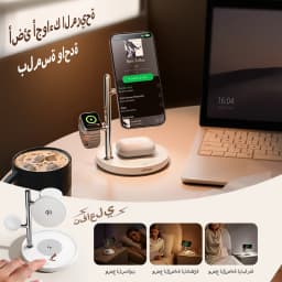 Joyroom 4-in-1 Qi2 Fast 15W Wireless Charger Magnetic Charging Station For iPhone 16-12 Series For iWatch For AirPods 4/3/2/Pro