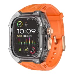 Transparent Modification Kit For Apple Watch 11 10 987 46 45mm Strap Case for IWatch Series 44 40mm 654SE Rubber Band Refit Mod