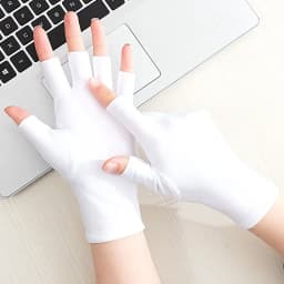 Beige Black Summer Half Fingers Gloves Breathable Thin Semi-Finger Driving Gloves Women Sunscreen Fingerless Elasticity Gloves