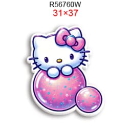 Hello Cat 10pcs/lot San Resin Planar Transparent Glitter Acrylic Flatback for Charms DIY Bow Craft Supplies Phone Case Decor