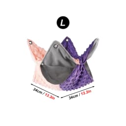 Winter Warm Pet Hanging Bed Contrast Color Splicing Double Thickened Hammock for Flying Squirrel Guinea Pig Pet Cage Accessories