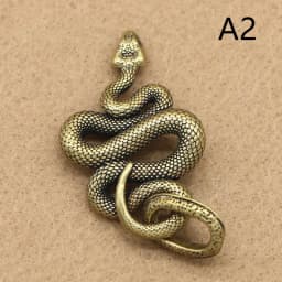 Copper Brass Mini Snake Antique Bronze Decor Figurines For Interior Decoration Desktop Ornament Pure Copper Miniatures Statue