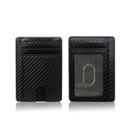 Carbon Fiber Slim Wallets RFID Blocking Credit Card Holder Pu Leather Small Slim Minimalist Ultra Bag Male Smart Wallets for Men
