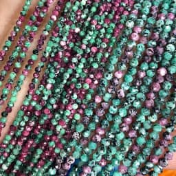 2 3 4MM Faceted Stone Beads Natural Apatite Agate Jade Amethyst Tourmaline Round Spacer Beads for Jewelry Making Diy Bracelet