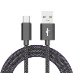 Nylon Data Cable Fast Charger USB A to Type C Charging Cable For Huawei Samsung Android Phone TypeC Charging Device 1M 2M 3M