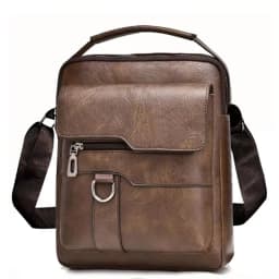 Men's Cross-Body Bag with Multi-Layered Pockets, Adjustable Shoulder Strap, Business Single-Shoulder Bag