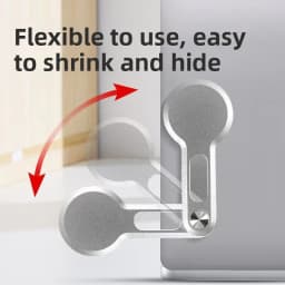 Magnetic Laptop Phone Holder Computer Monitor Side Cell Phone Foldable Display Expansion Phone Stand for Xiaomi iPhone Samsung
