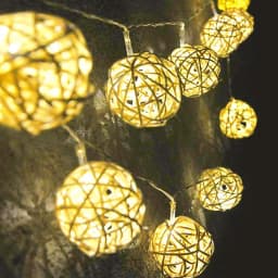 2M/6M/10M Rattan Ball String Light USB/Battery Box Party Christmas Wedding Holiday Light Home Garden Patio Party Fairy Light