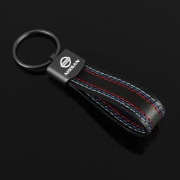 Leather Car Key Chains Man Women Keyring Pendant for Nissan BMW Decoration