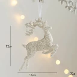 Christmas Tree Hanging Ornaments Snowflake Angel Deer White Pendants Navidad New Year Party Home Xmas Tree Decorations Kids Toys