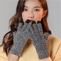 Touch Screen Cashmere Gloves for Women Men Winter Warm Thermal Knitted Double-Layer Thickened Windproof Cold-proof Woolen Gloves