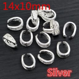 20pcs 3-Styles Beads Bails Pendants Jewelry Making DIY Necklace Silver Plated Gold Black Beads Bails Pendants Charm Beads Bails