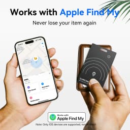 New Wireless Charging Tracking Location Wallet Tracker Card Waterproof GPS Locator Work with Apple Find My App Bluetooth Tracker