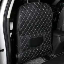 1Pc PU Leather Car Anti-Kick Mats Auto Seat Back Protector Cover For Children Kids Car Back Seat Anti-Dirty Pad Car Accessories