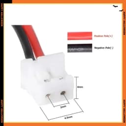 103450 3.7V 2000mAh Polymer Lithium Rechargeable Battery JST PH 2.0mm 2Pin Plug for Camera GPS Navigator MP5 Bluetooth Headset