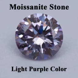 Moissanite Stone Round Cut Rainbow Purple Color DIY Charms Jewelry Making Ring Necklace Earrings Main Materials Certificate