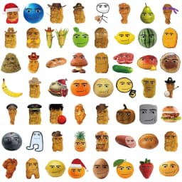 58PCS Robloxs Face Winning Smile Chicken Nugget Meme Stickers Aesthetic Phone Laptop Motorcycle Phone Gifts Wall Sticker