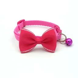 Cat Collar Solid Color Bowknot Puppy Chihuahua Collars with Bell Adjustable Safety Buckle Cats Bow Tie Pets Accessories