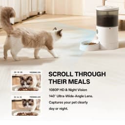 DOUDOU PET Wireless Automatic Pet Feeder Auto Vacuum Cat Food Dispenser Smart Control Pet Feeder For Cats Dog Dry Food