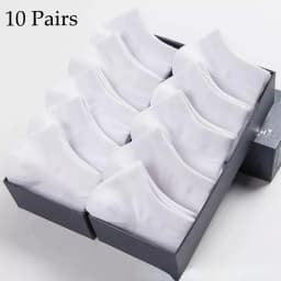 10 Pairs Cotton Slim Breathable Low-Cut Boat Socks Deodorant and Sweat-Absorbent Cotton Socks Suitable for Men and Women