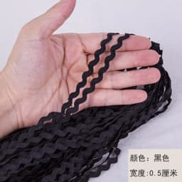 5mm Colorful Curve Wavy Lace Trim S Shaped Lace Ribbon Handmade Costume Hat Curtain Pillow Decorations DIY Sewing Crafts 5-25Y