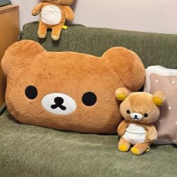 Rilakkuma Plush Pillow Soft Stuffed Animal Comfortable Sleeping Cushion For Bedroom Sofa Dormitory Kids Adults