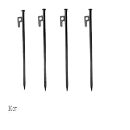 2/4 Pack Heavy Duty Steel Tent Stakes - Unbreakable & Inflexible,Super Strong for Camping, Weatherproof,Rust-Resistant