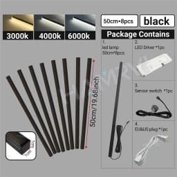 LED Recessed Lighting LED Strip Light for Wood Slat Wall Panel in Parallel with Touch Sensor, Self-Adhesive for Slat Wall Decor