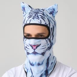 3D Cat Animal Balaclava with Ears, Funny Ski Mask Beanie for Men Women, Music Festival Rave Halloween Party Gifts