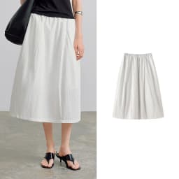 TOYOUTH Women Cloud Cocoon Midi Skirts 2026 Spring-Summer New White Soft Bud Skirts Commuter Casual Skirts
