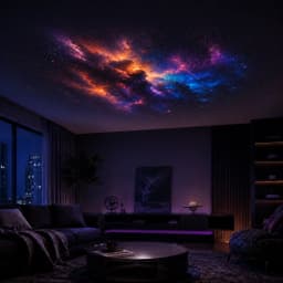 Starry Sky Nebula Projector Light, USB Night Light for Bedroom Living Room