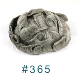 Man Human Hair 80%Density Ultra Thin 0.02mm Full Skin PU New Men Toupee Grey White 1B80 60R# Male Hairpieces Capillary Prosthes