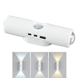 RGB LED Night Lights Double-head Sunset Light Motion Sensor Under Cabinet Lamp USB Charging Magnetic Bedroom Atmosphere Lighting