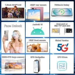 K-Touch Mobile Phones C27 Ultra 5G Dual Card Smartphone 7.3 Inch Android 15 Cell Phone 16+48MP Camera 7800mAh Face Unlocked WIFI GPS Cellphones For Men Women