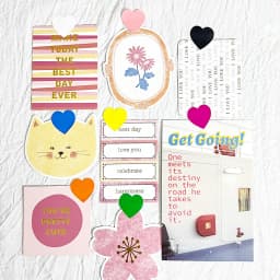 500Pcs Chroma Labels Stickers Color Code Dot Labels Stickers 1 Inch Heart Red, ,Yellow,Blue,Pink,Black,Stationery Stickers
